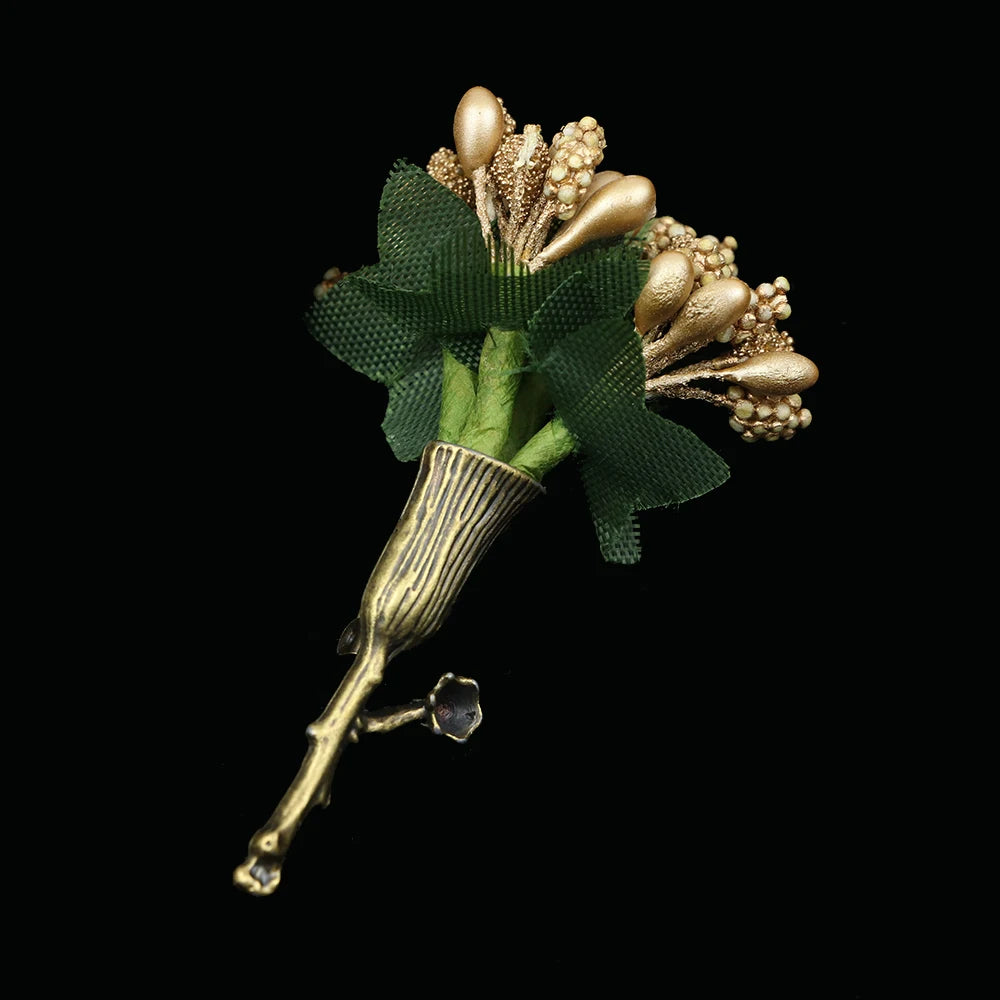 Talisman Brooch – Gilded Aurelia Bloom