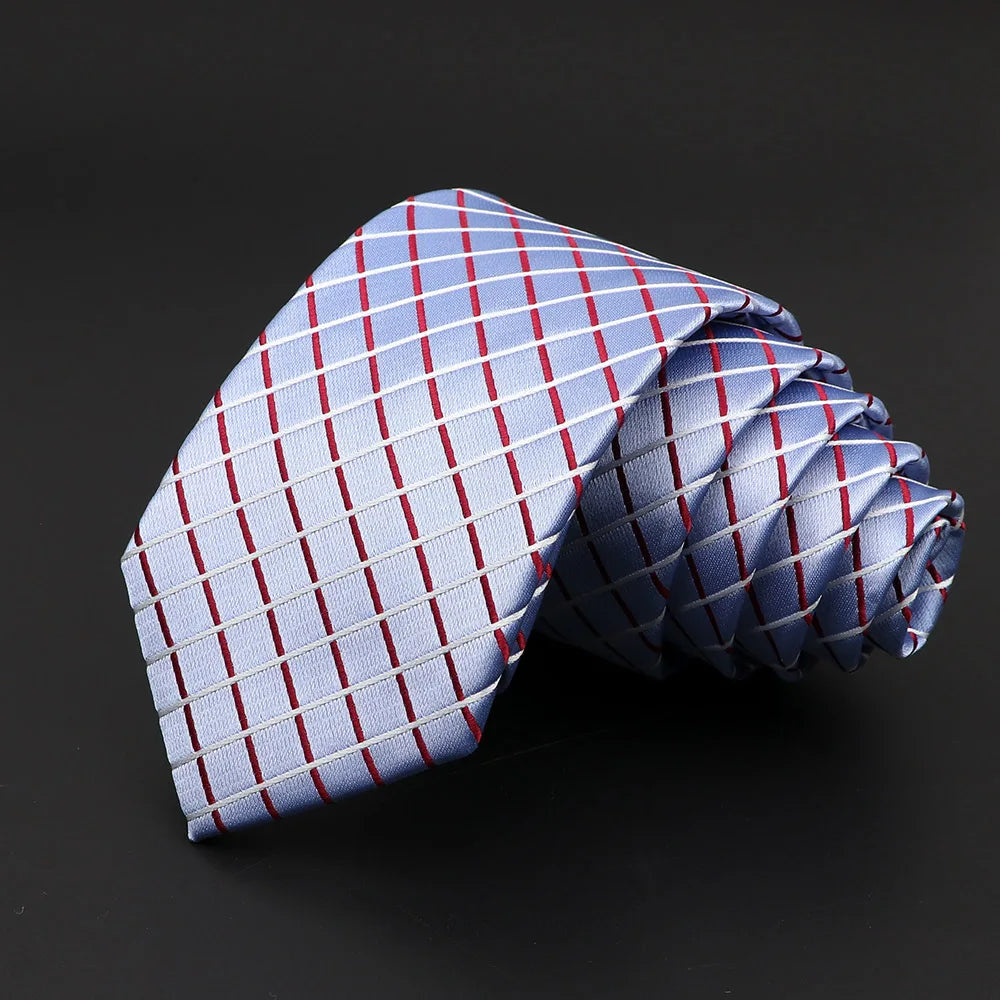 Talisman Tie - Classic Blue and Red Grid Necktie