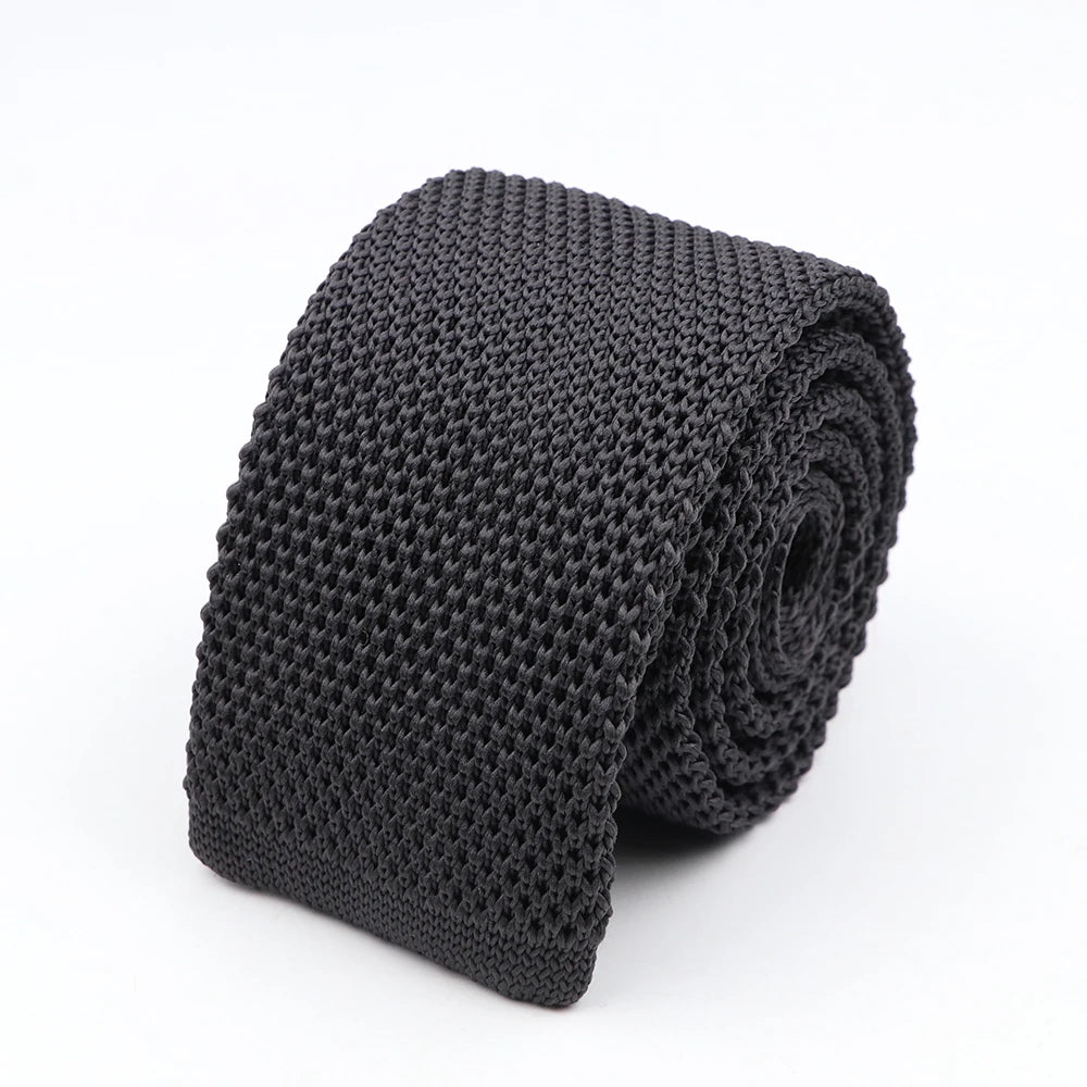 Hawthorne - Charcoal Black Knitted Tie