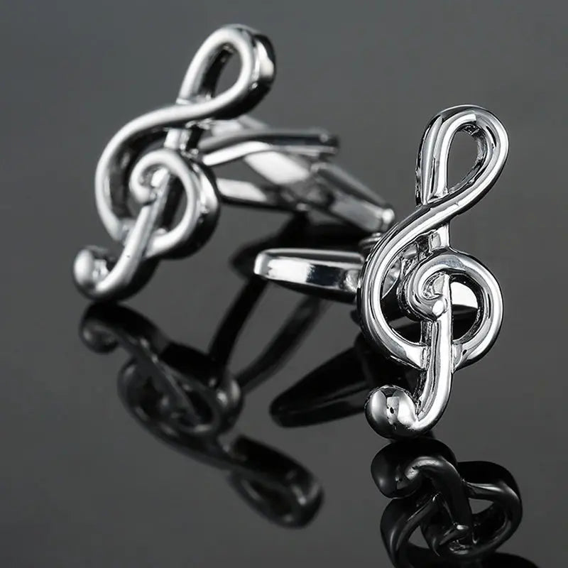 Talisman Cufflink – Silver Treble Clef