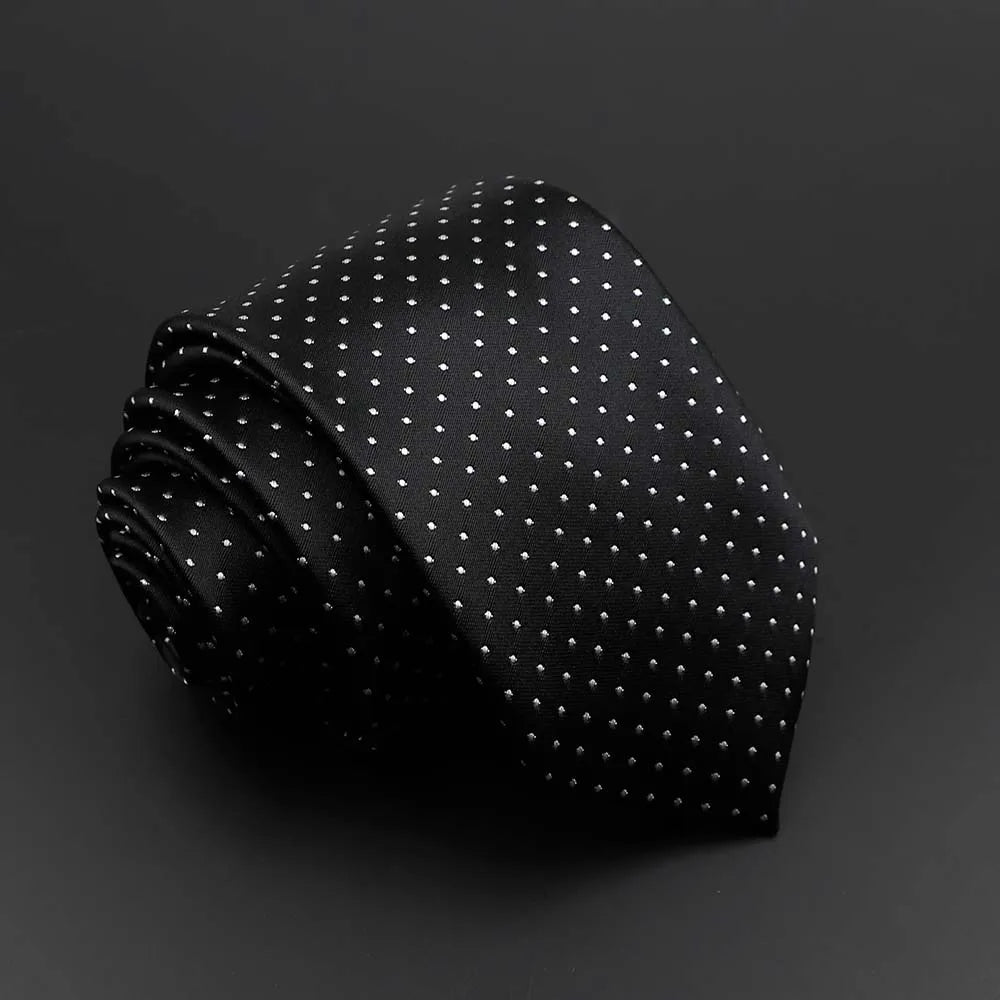 De La Rochejaquelein - Black Microdot Tie – Refined Edge for Modern Professionals