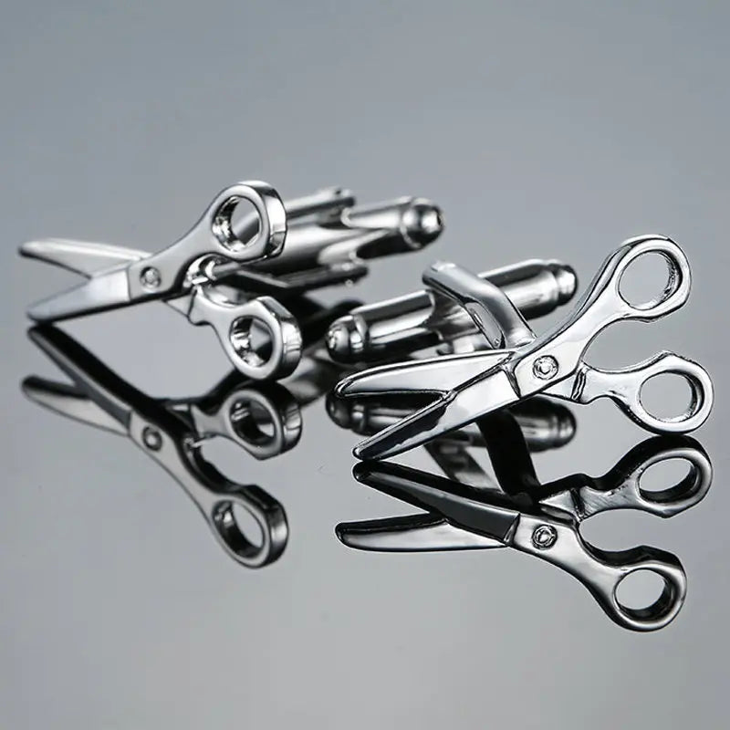 Talisman Cufflink – Silver Scissors