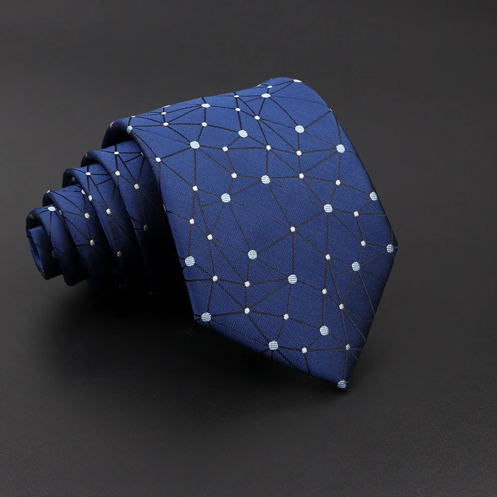 Openshaw - Navy Polka Dot Tie