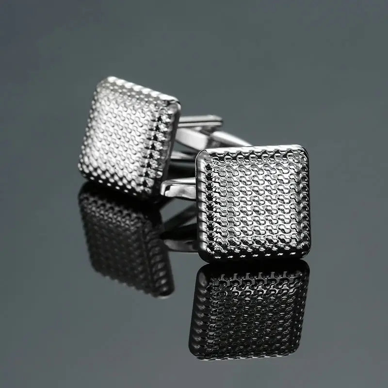 Silver Basketweave cufflinks