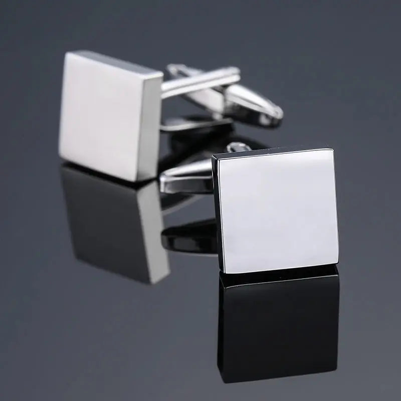 Polished Silver Square cufflinks