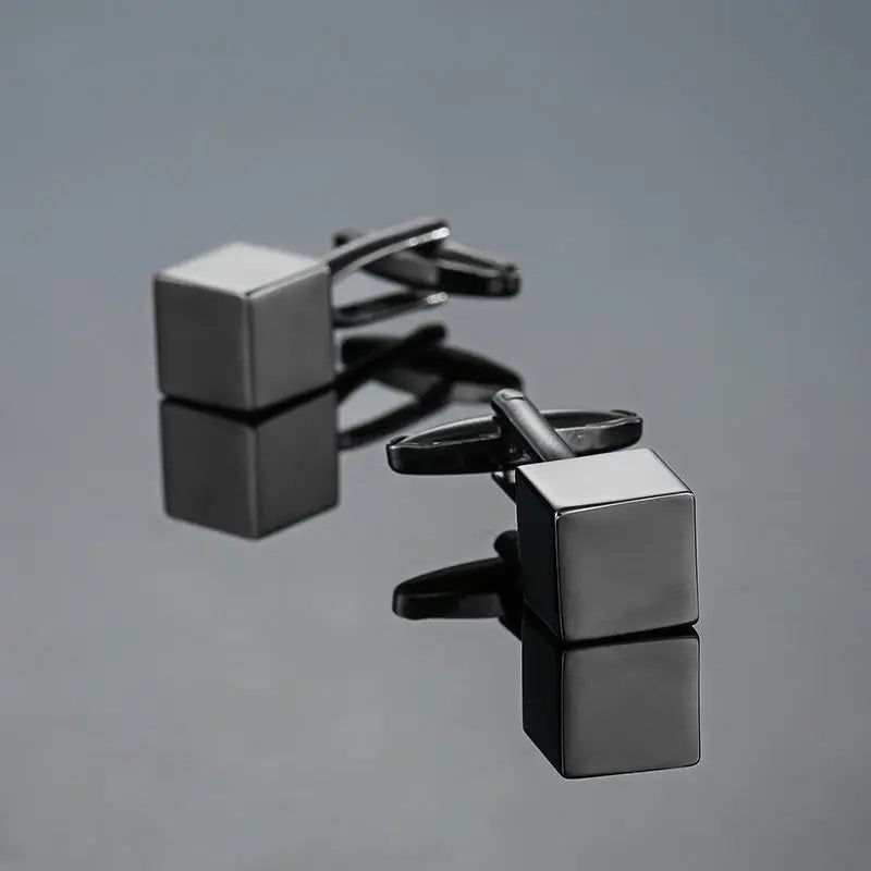 Gunmetal Cube cufflinks