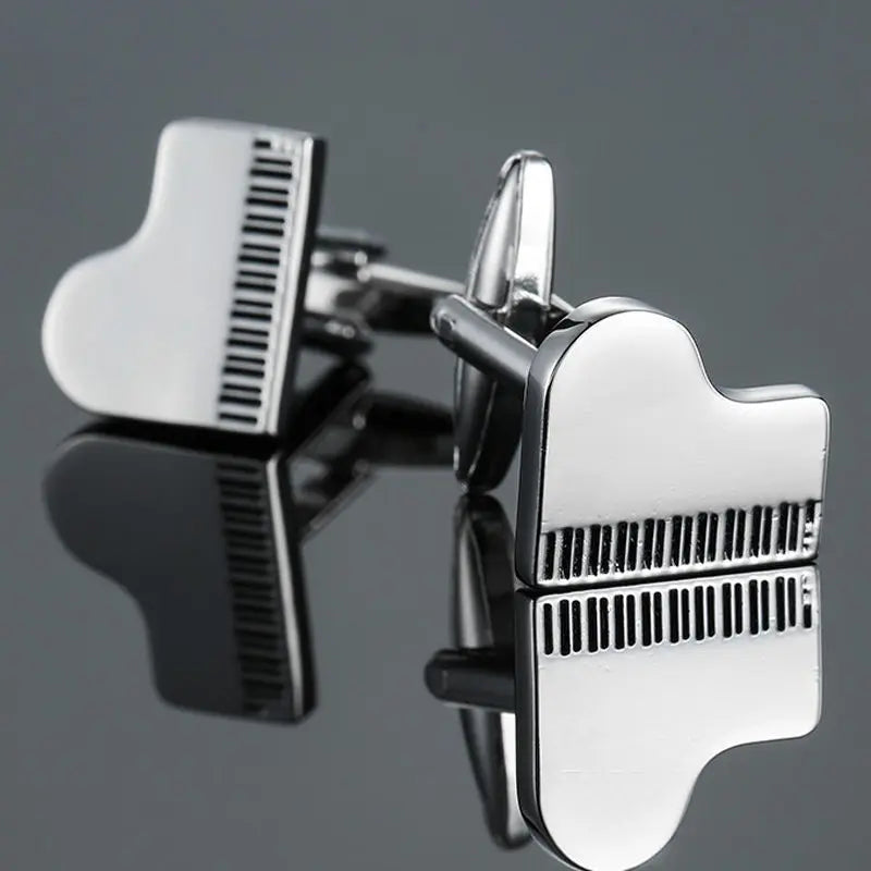 Talisman Cufflink – Silver Grand Piano