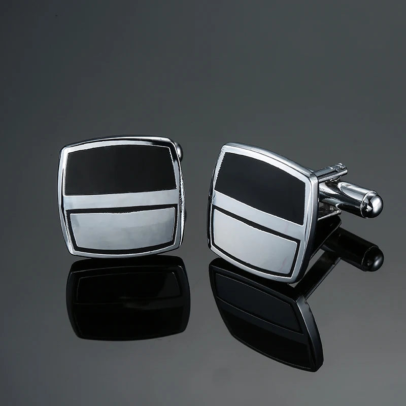 Talisman Cufflink – Medici Onyx Steel