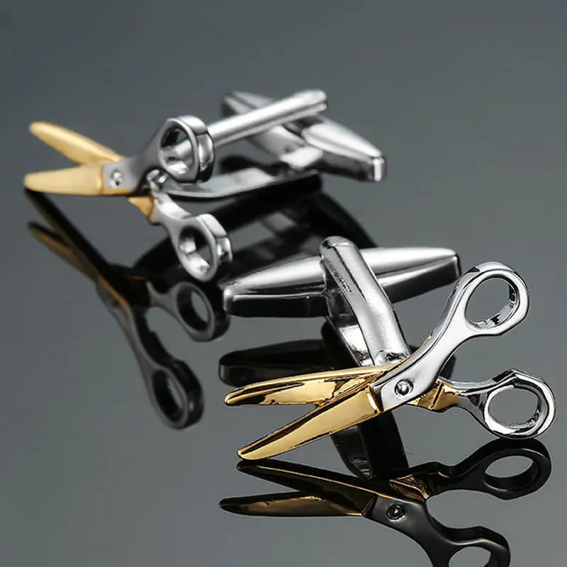 Talisman Cufflink – Two-Tone Scissors