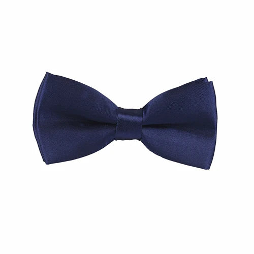 Talisman Bow Tie - Navy Blue Solid Bow Tie
