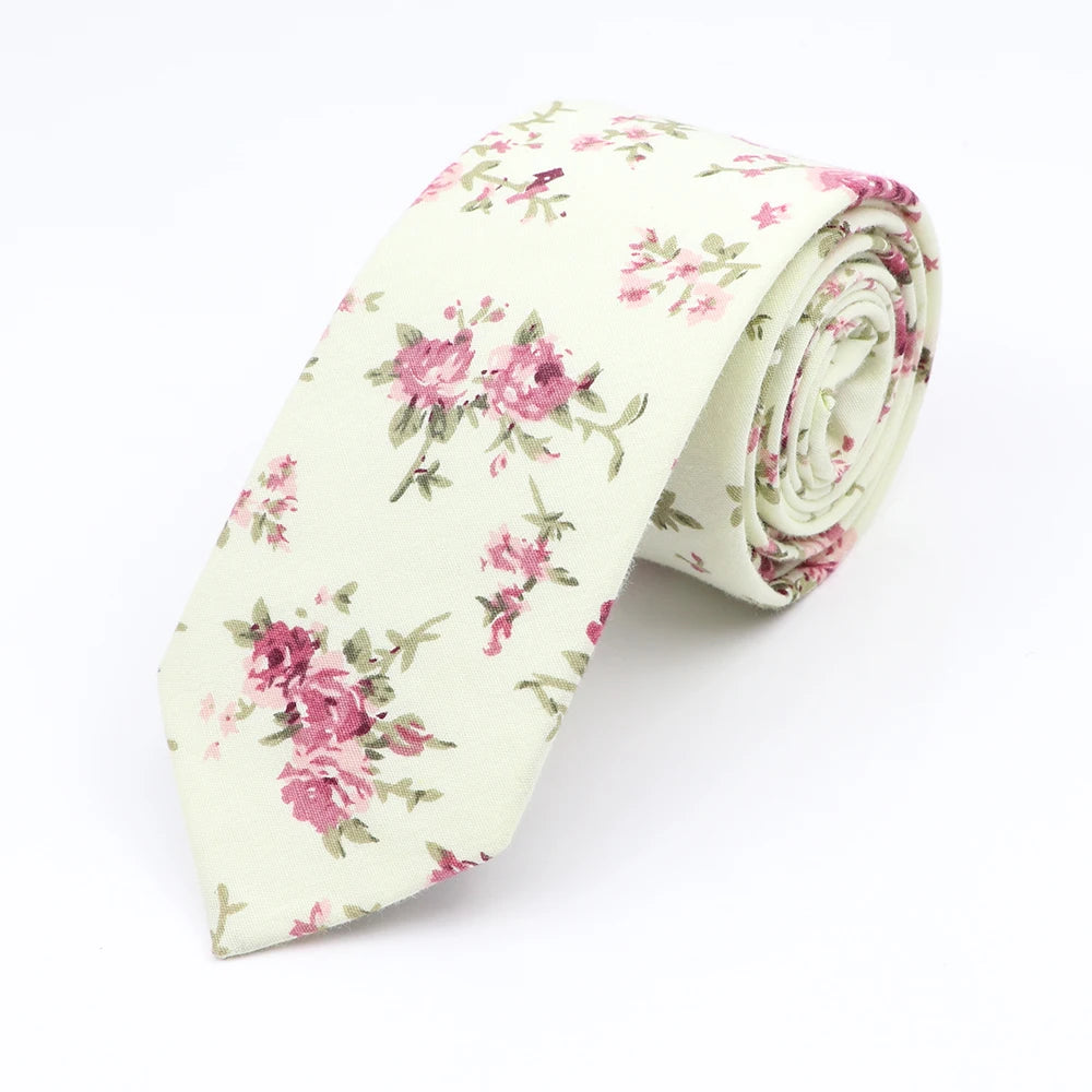 Cresswell - Ivory Petite Rose Tie