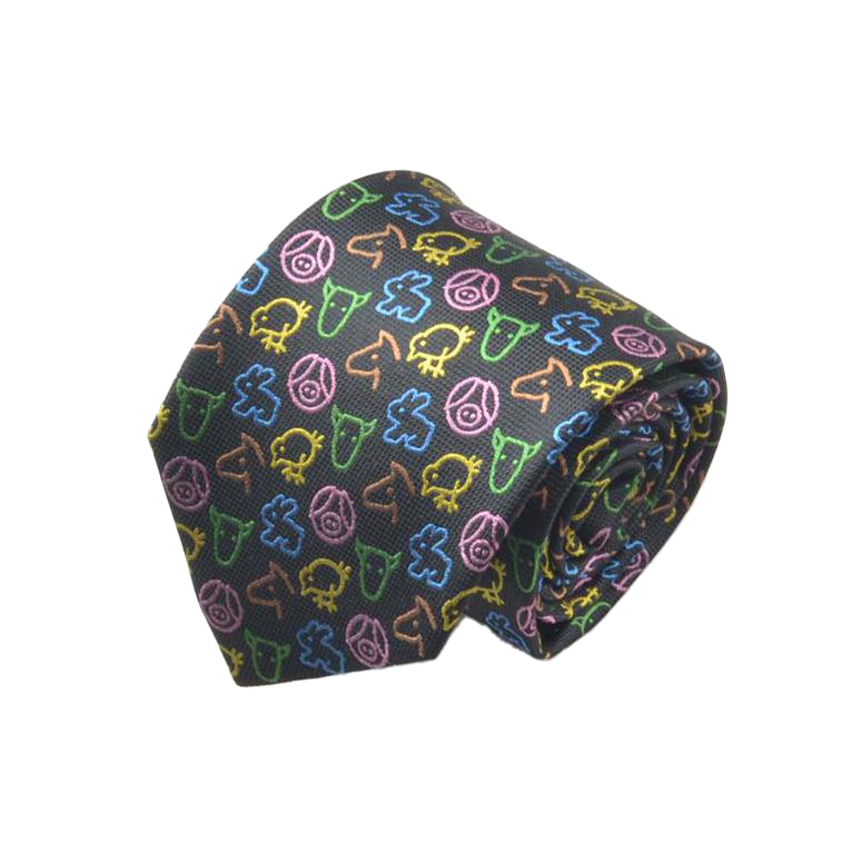 Gesualdo - Neon Animal Totem Silk Tie