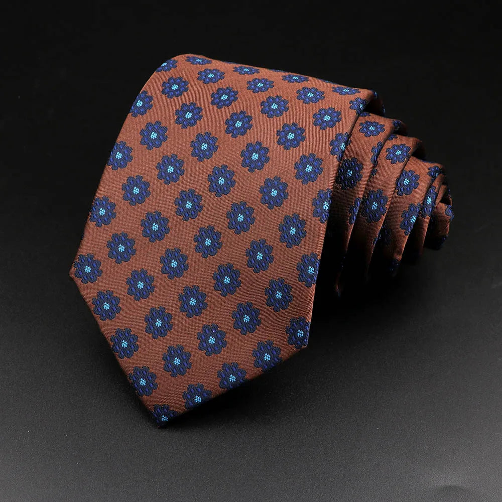 Baux - Chestnut Blue Medallion Tie