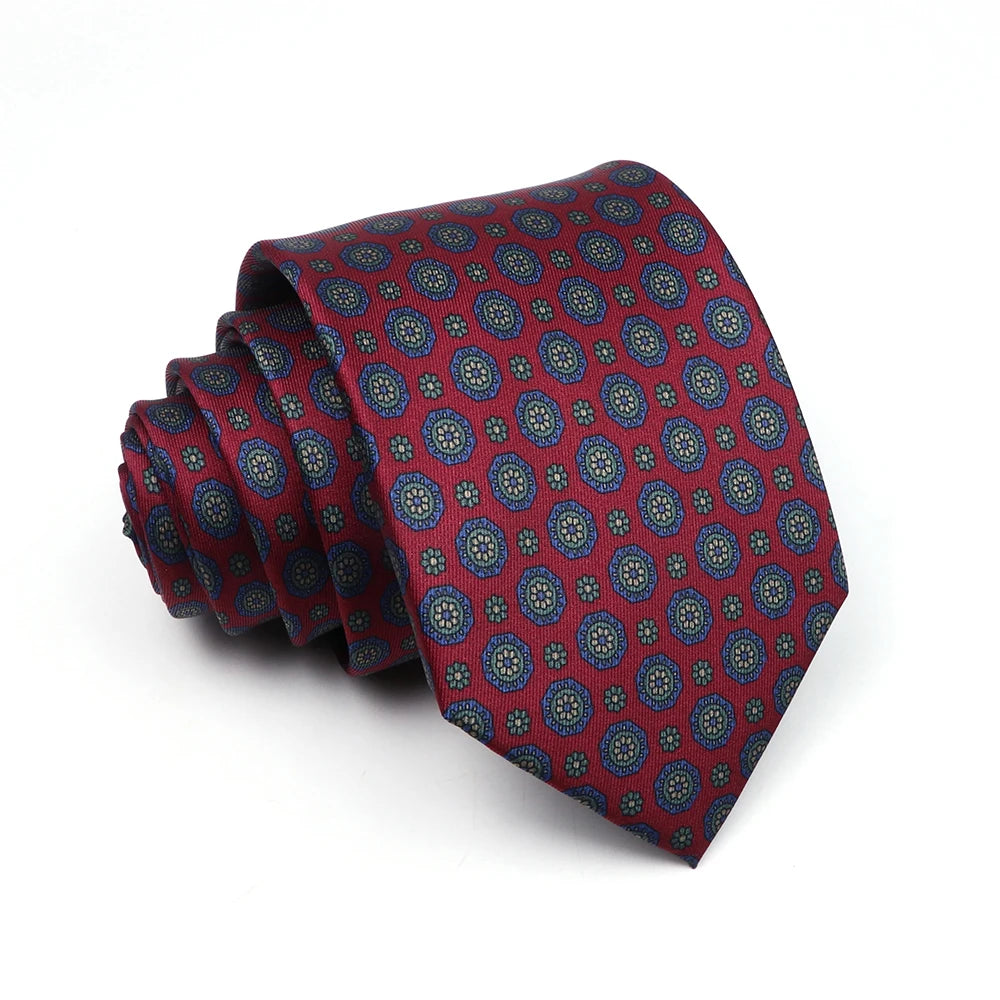 Wadebridge - Burgundy Navy Dot Tie
