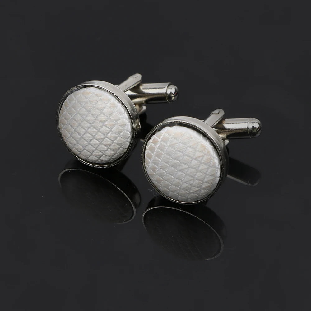 Talisman Cufflink - White Plaid