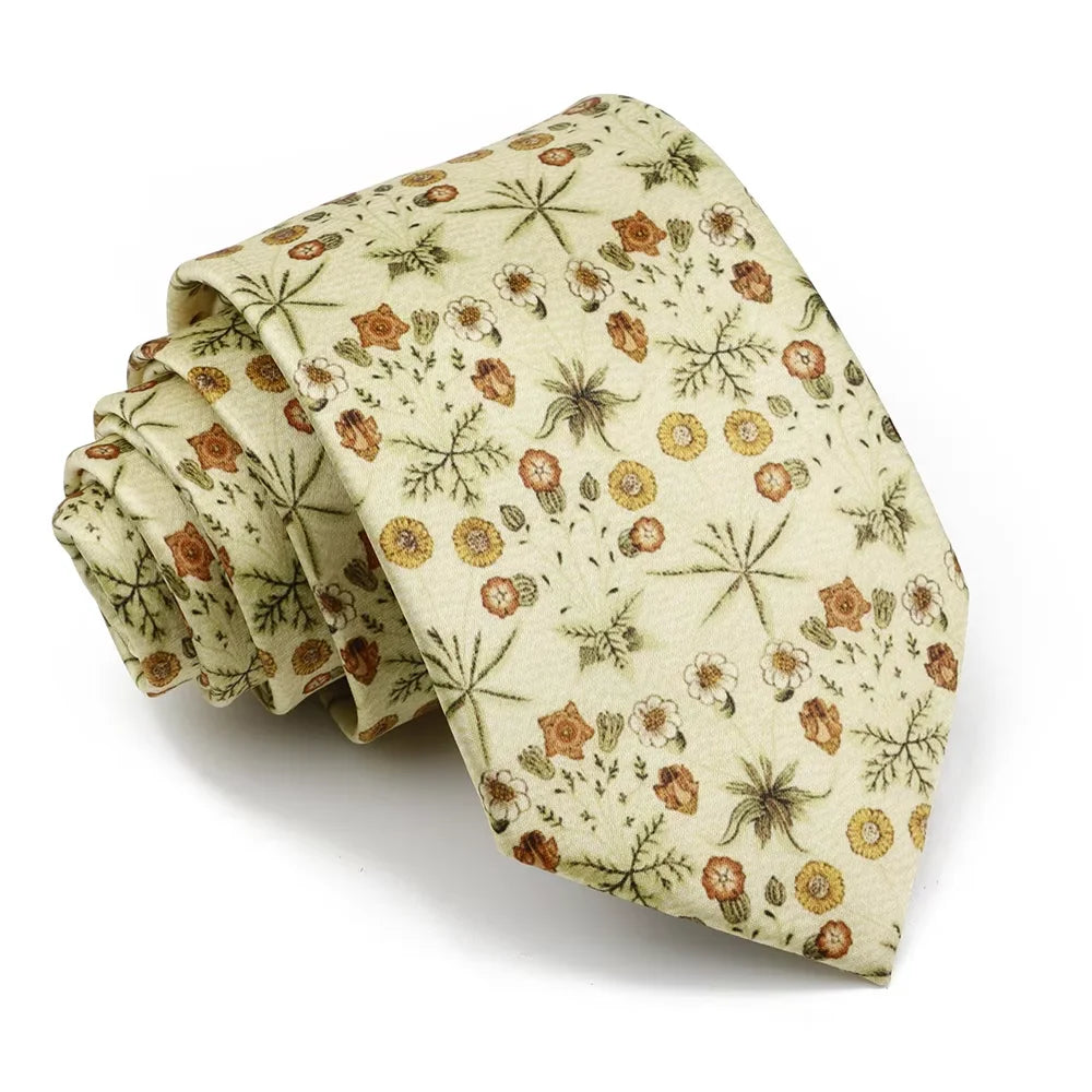 Mowbray - Cream Wildflower Scatter Tie