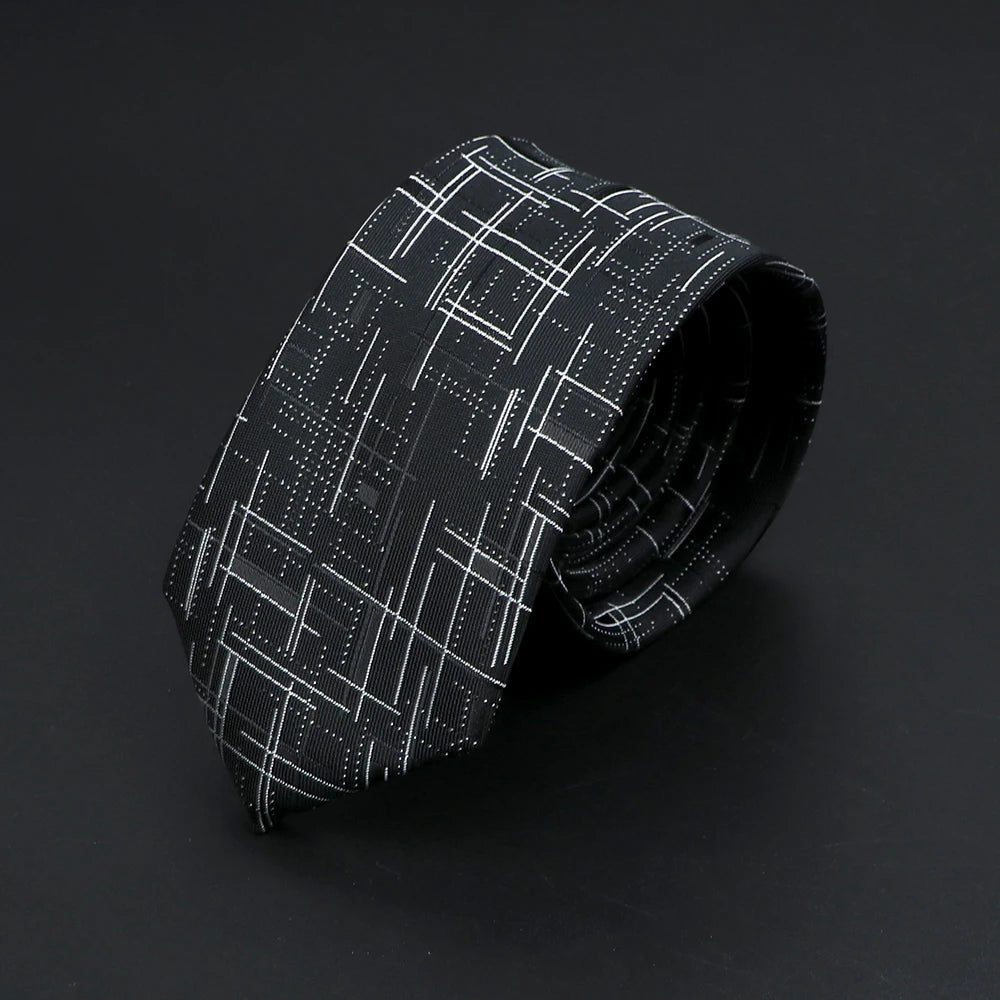 Bramber - Black Textured Plaid Tie