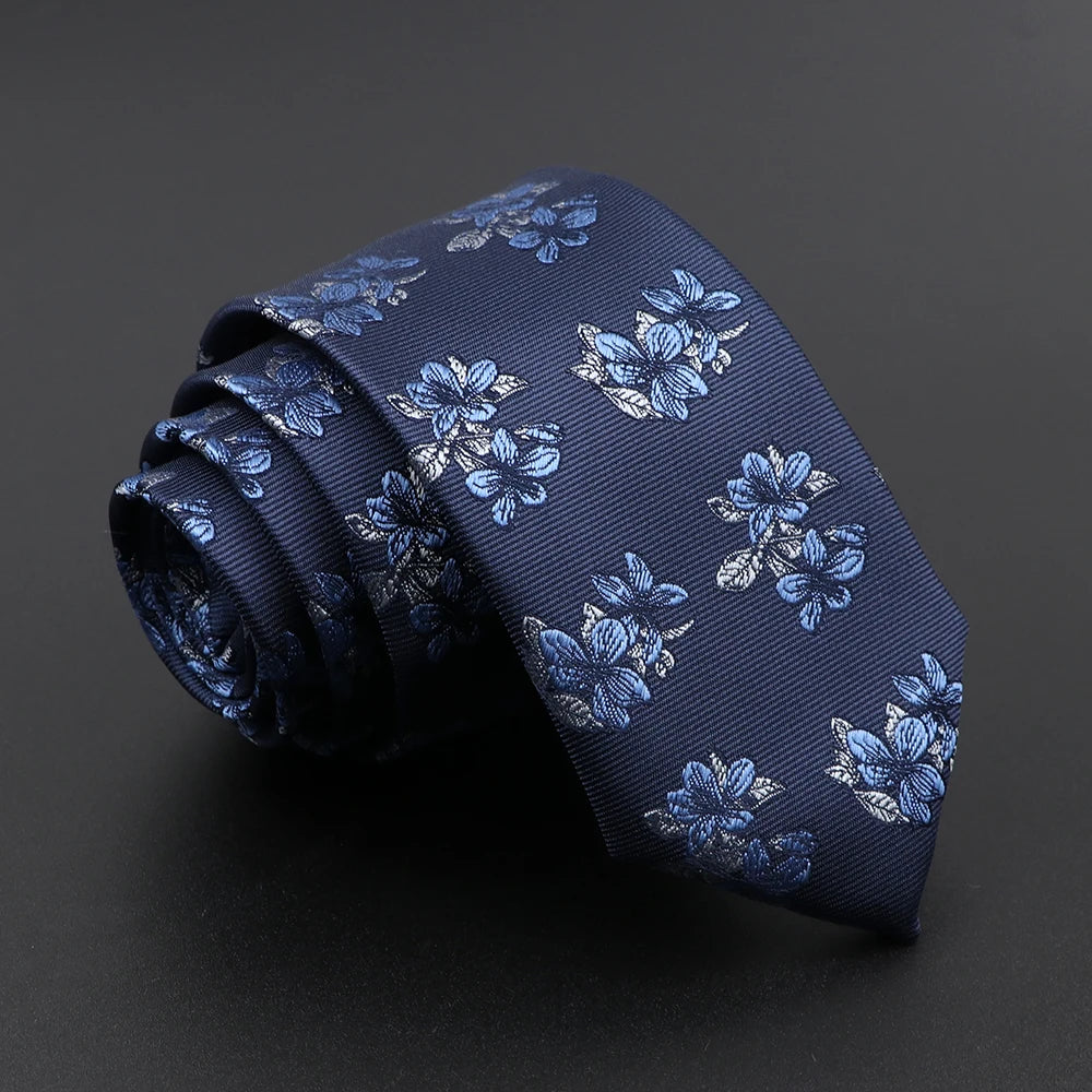 Ottery - Navy Blue Floral Tie