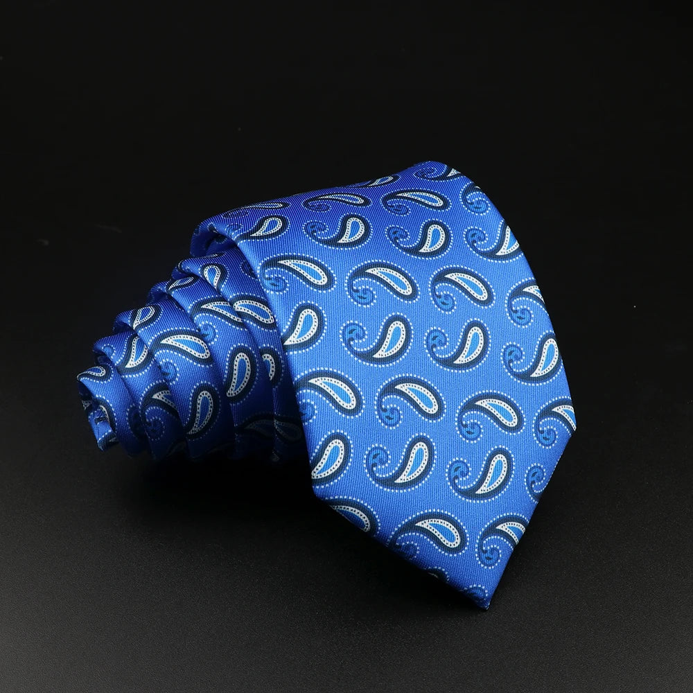 أورليانز - ربطة عنق بيزلي زرقاء ملكية