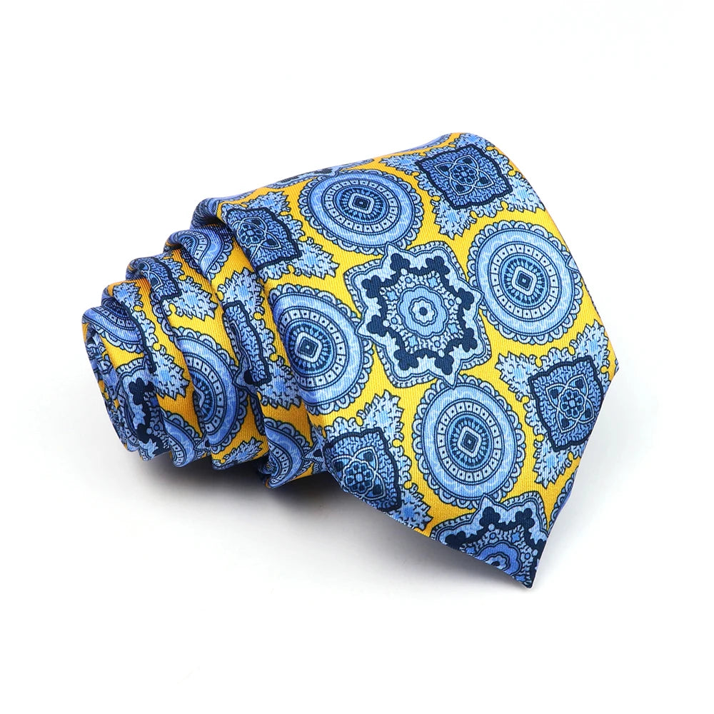 Mickleton - Blue Wheel Medallion Tie