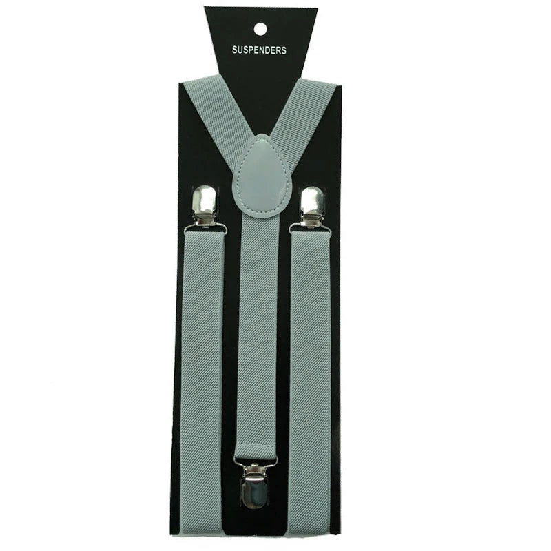 Gray suspenders