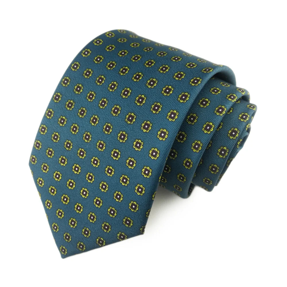 Malton - Teal Medallion Dot Tie