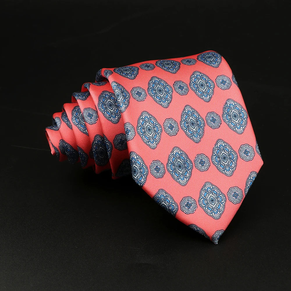 أريسي - ربطة عنق ماندالا مزينة بزهرة المرجان