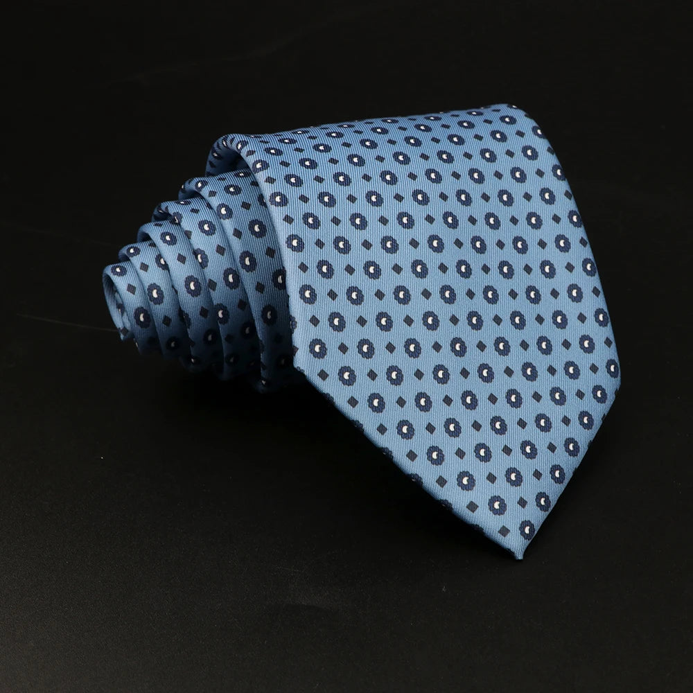 D'Adda - Sky Blue and Navy Microdot Tie