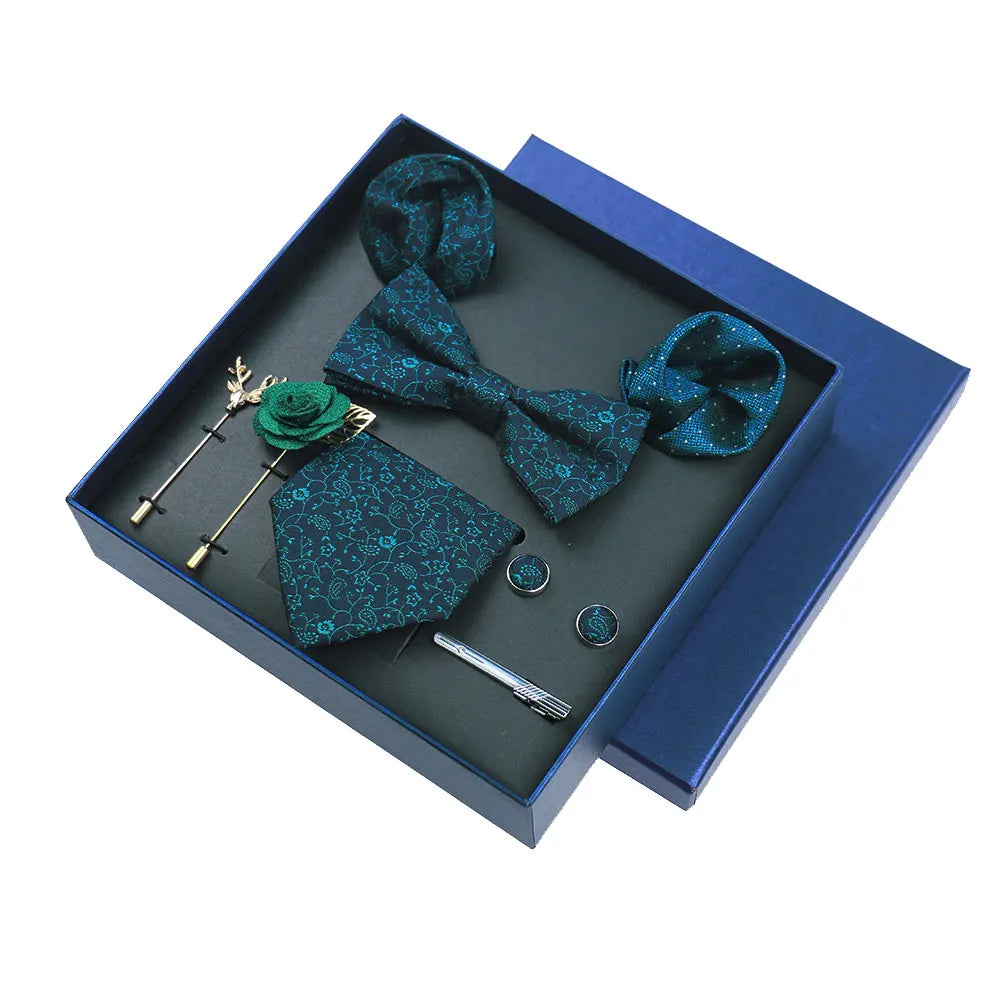 Fenwick - Talisman Tie Set – Emerald Paisley Luxury Set