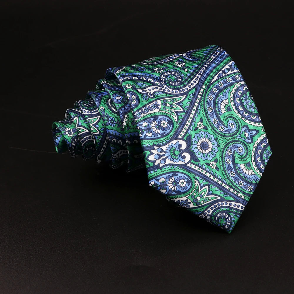 ربطة عنق بيزلي بنقشة زهرة الزمرد من توكو