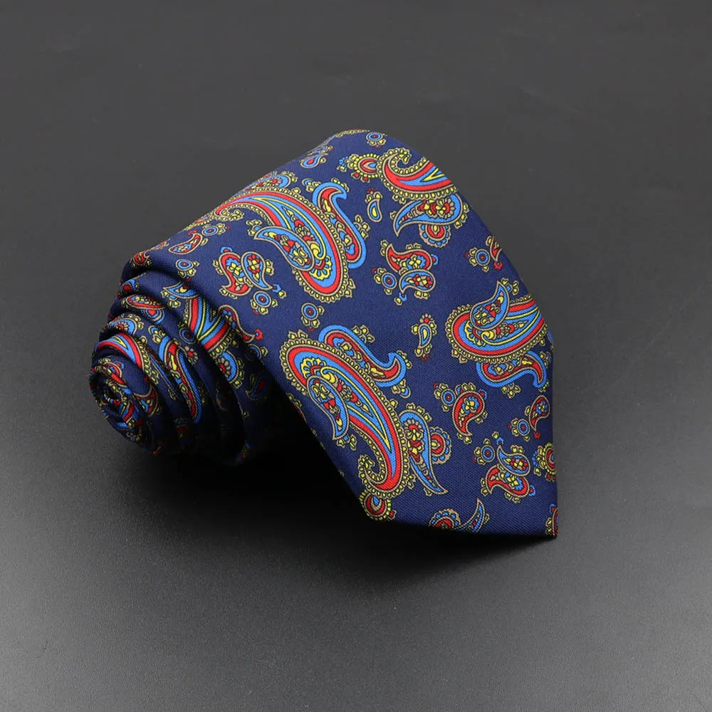 Aubigné - Vibrant Navy Paisley Necktie