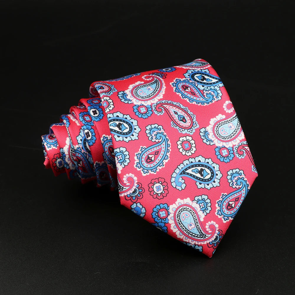 ربطة عنق زهرية قرمزية بنقشة بيزلي من غالاراتي