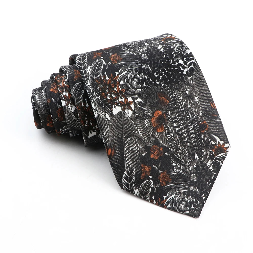 Napier - Monochrome Feather Grove Tie