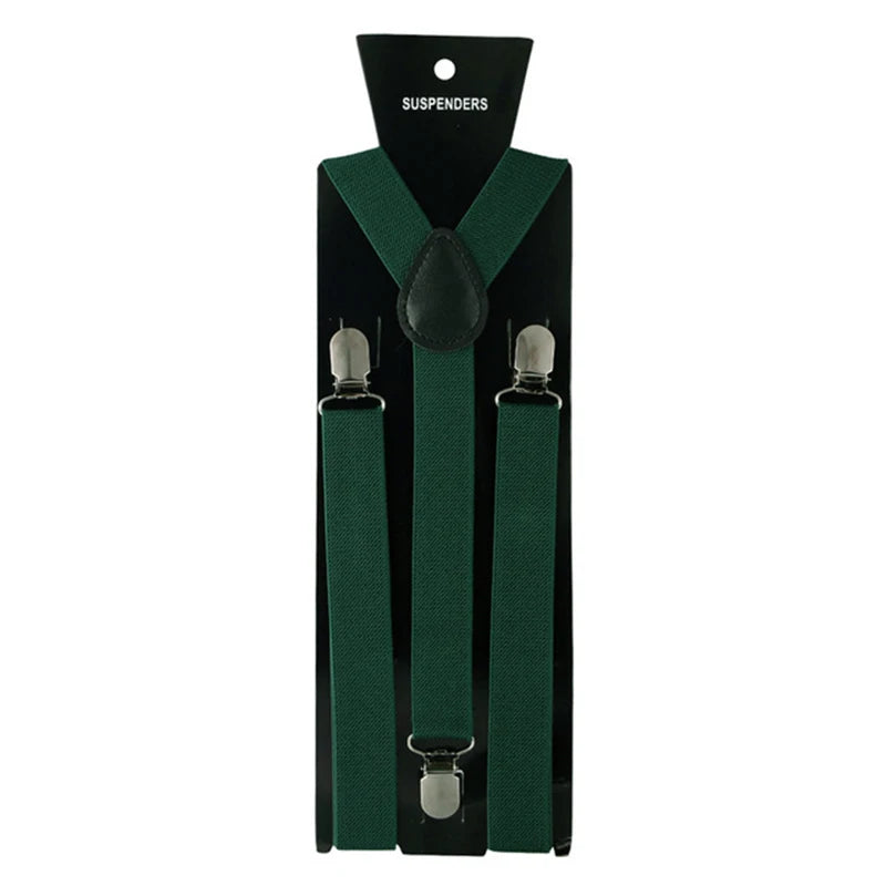 Forest Green suspenders
