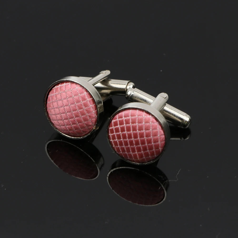 Talisman Cufflink - Pink Plaid
