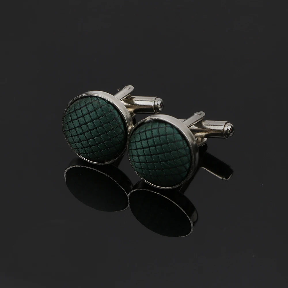 Talisman Cufflink - Emerald Green Plaid
