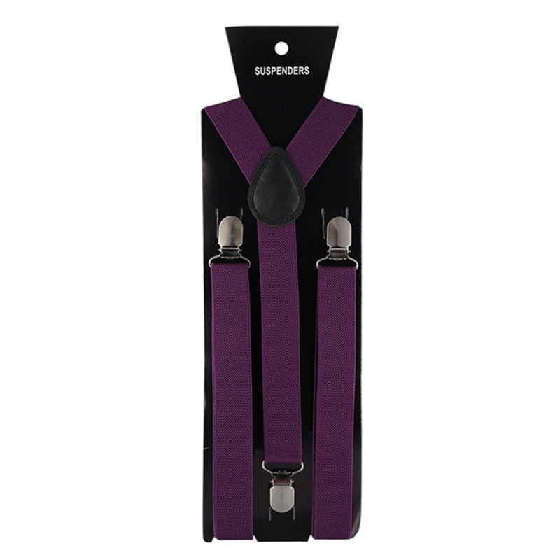 Plum suspenders
