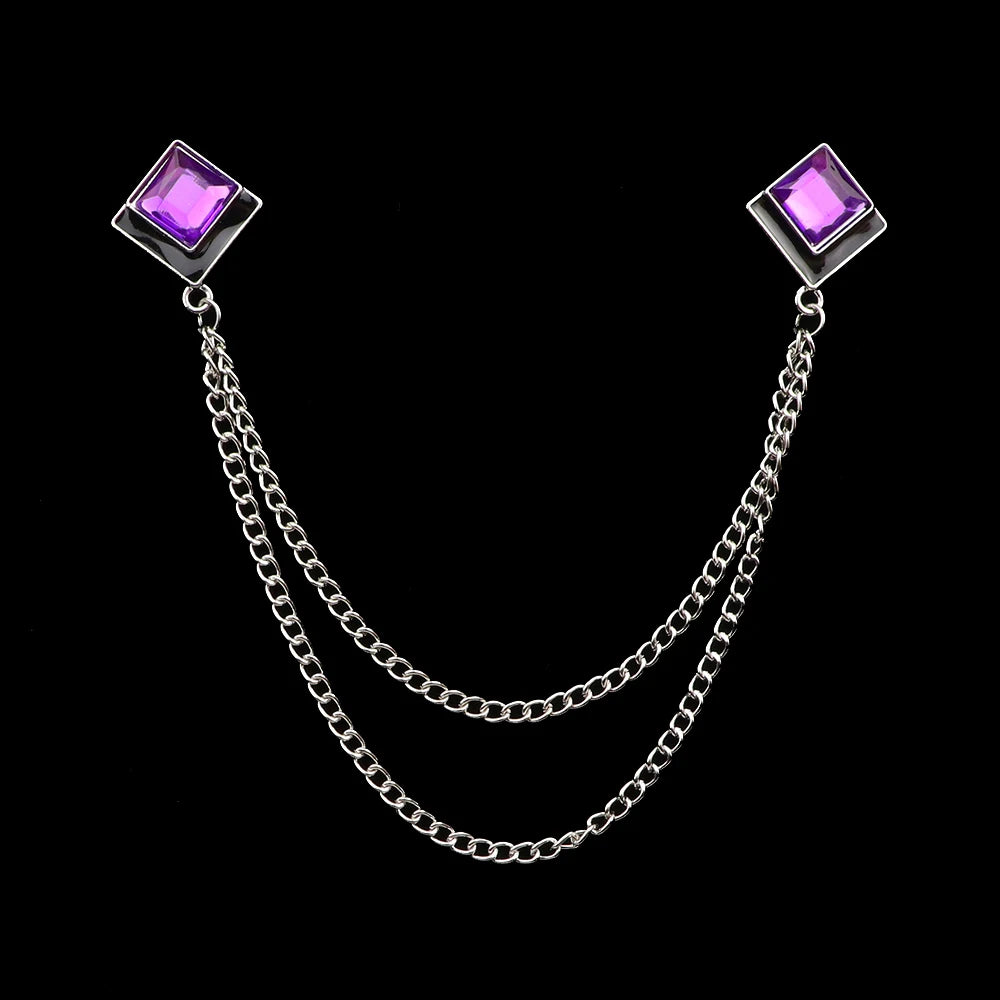 Talisman Brooch – Silver Amethyst Duet