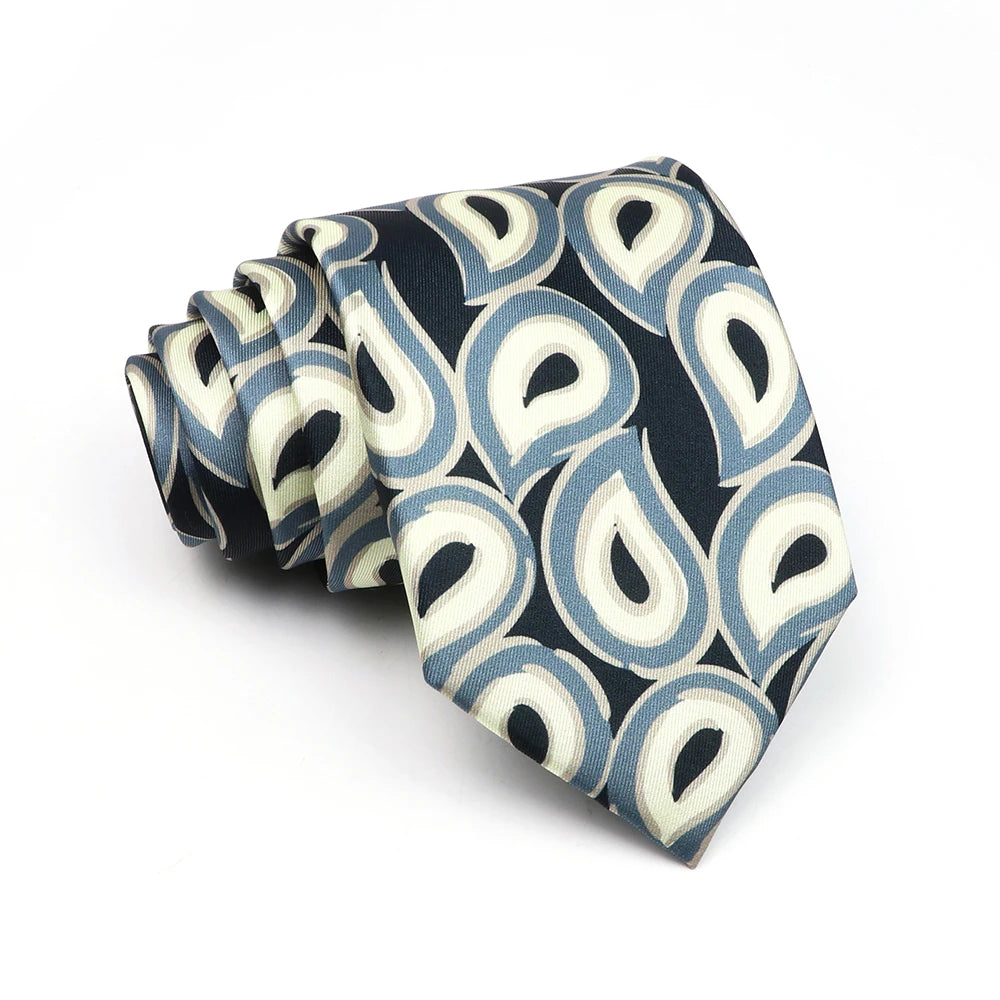 Coniston - Slate Oval Paisley Tie