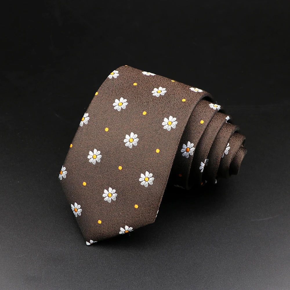 Pannocchieschi - Brown Daisyfield Tie