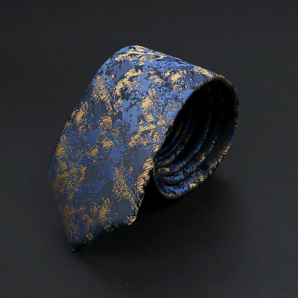 Goring - Navy Gold Floral Tie