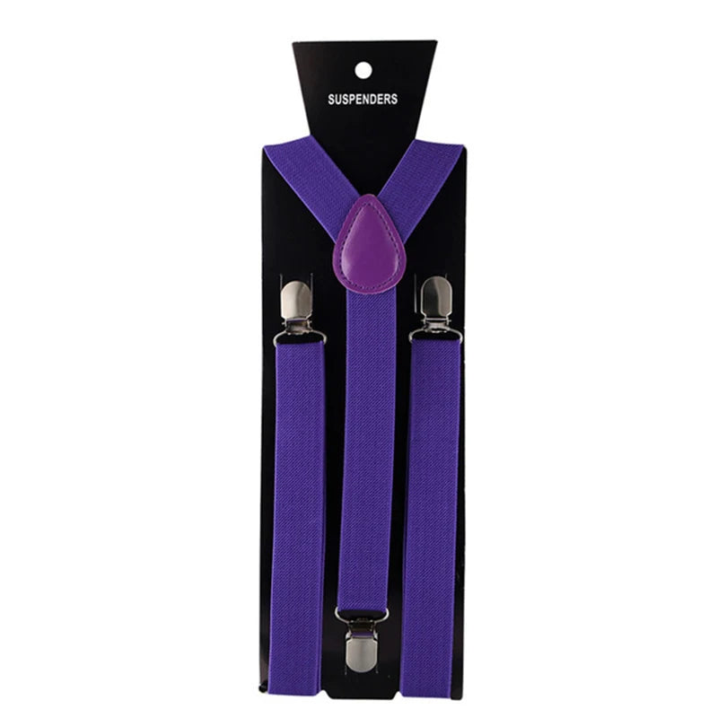 Purple suspenders