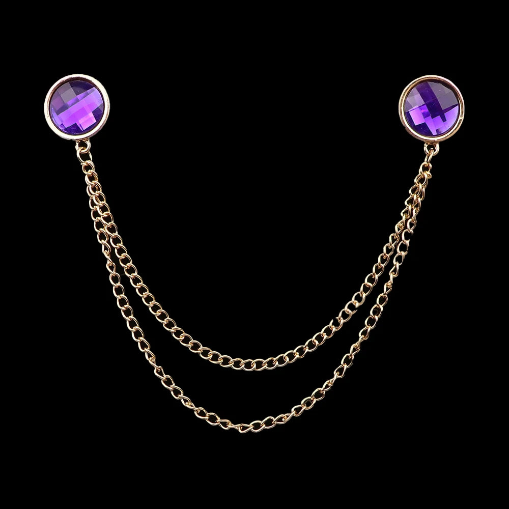 Talisman Brooch – Gilded Violet Orbit