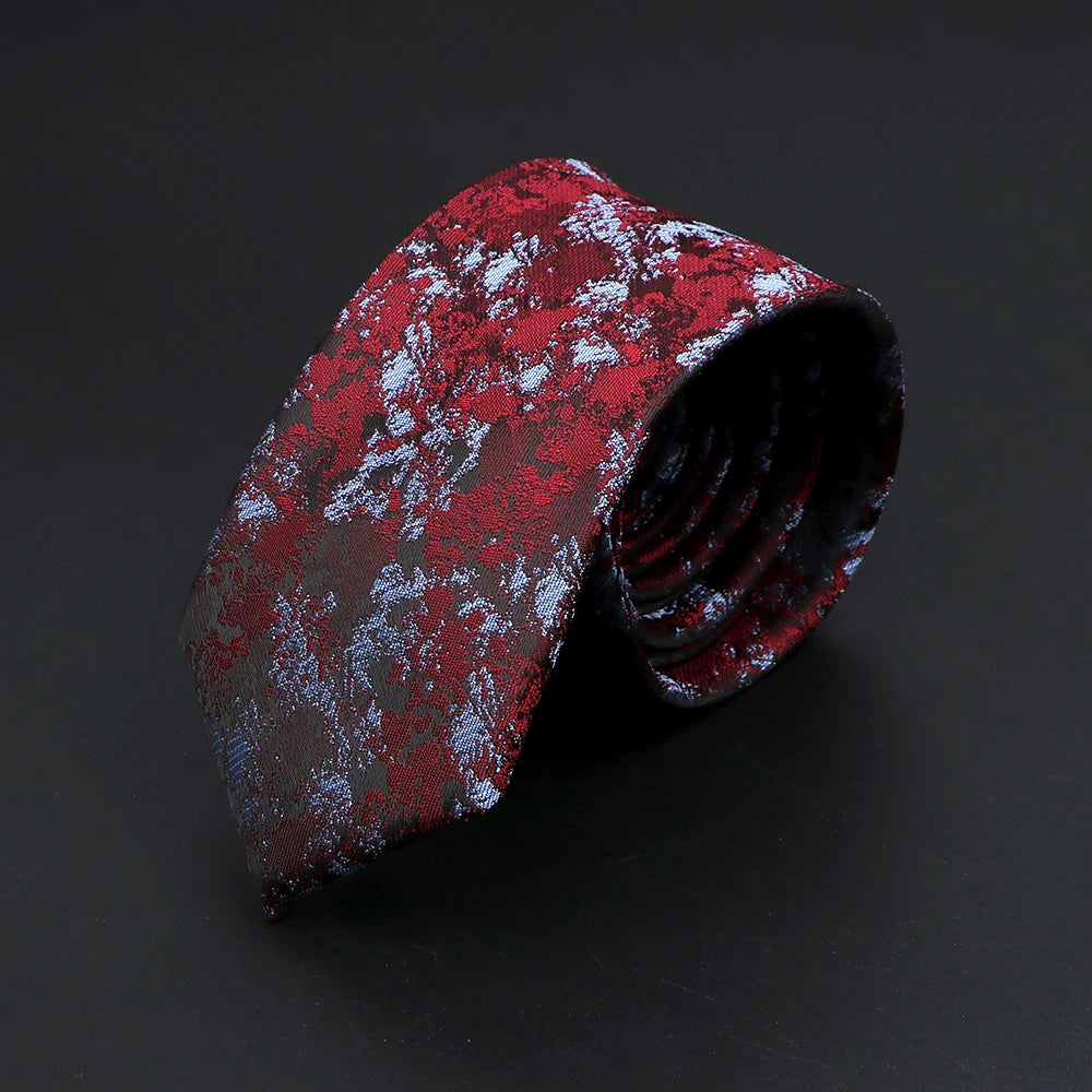 Eynsford - Red Jacquard Floral Tie