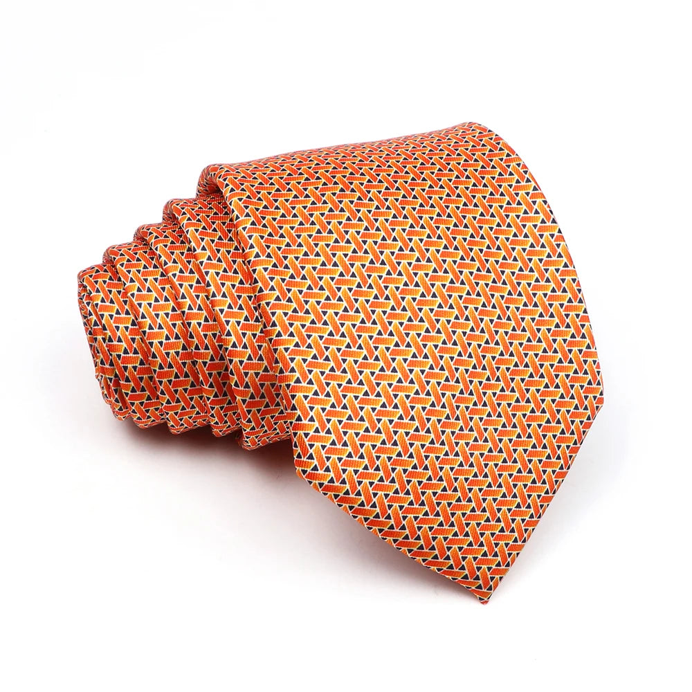 Glemsford - Orange Textured Weave Tie