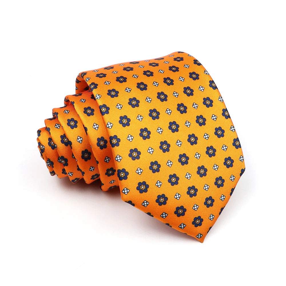 Otford - Orange Floret Tie