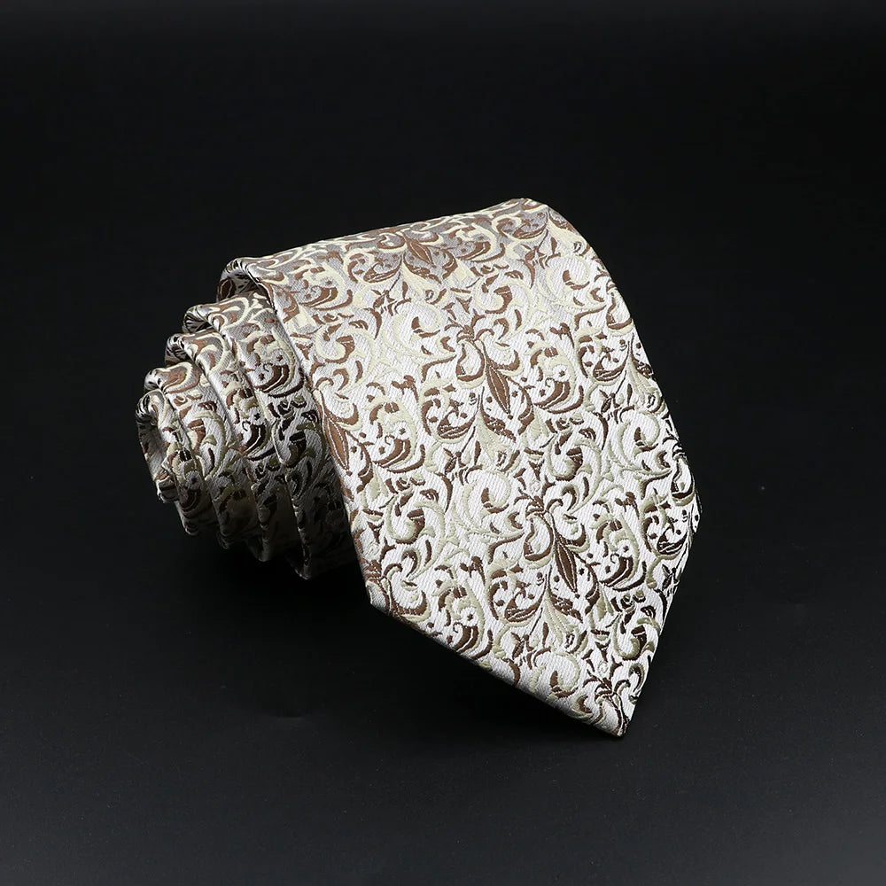 Lamoignon - Ivory & Bronze Baroque Tie