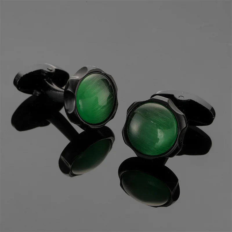 Talisman Cufflink – Emerald Eclipse