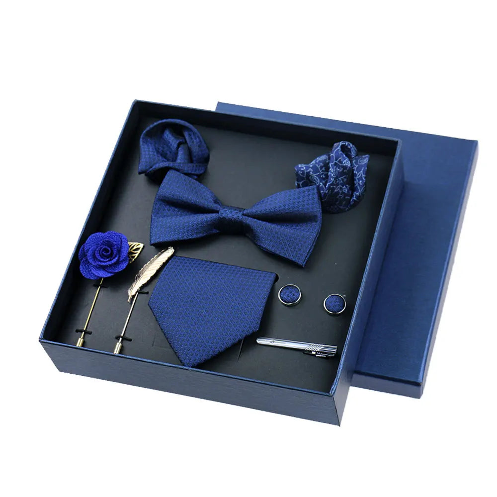 Alarcón - Talisman Tie Set – Royal Blue Textured Luxury Set