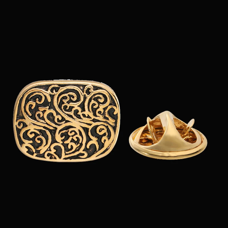 Gilded Scrollwork brooch